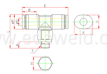 PB Pneumatic Quick Connector Fittings